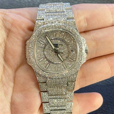 fake mens full diamond watch|vvs moissanite diamond watch.